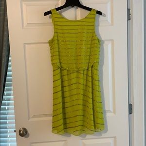 Green beaded dress